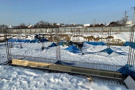 Стройплощадка в Усть-Куде. Фото пресс-службы правительства Иркутской области
