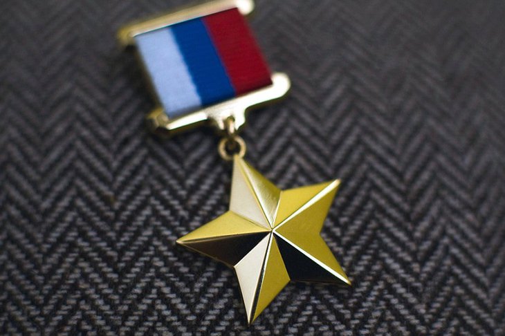 Медаль «Золотая Звезда», знак отличия к званию Героя России. Фото с сайта Госдумы РФ
