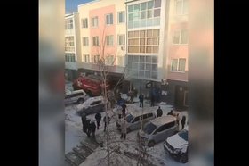 Пожар на Верхней Набережной. Скриншот видео из группы ДТП 38RUS Иркутск