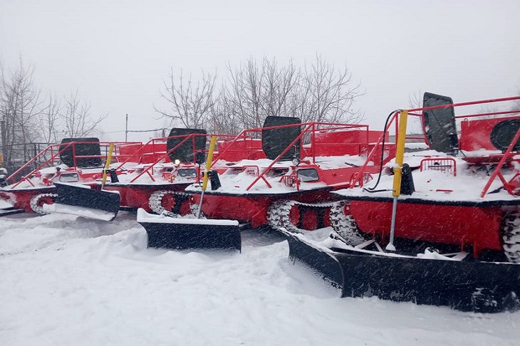 Снегоболотоходы. Фото пресс-службы правительства Иркутской области