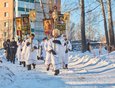Утром 19 января от храма Александра Невского до водохранилища в районе улицы Якоби прошёл Крестный ход.