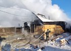 Пожар в частном доме. Фото пресс-службы ГУ МЧС России по Иркутской области