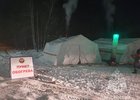 Пункт обогрева. Фото пресс-службы ГУ МЧС России по Иркутской области