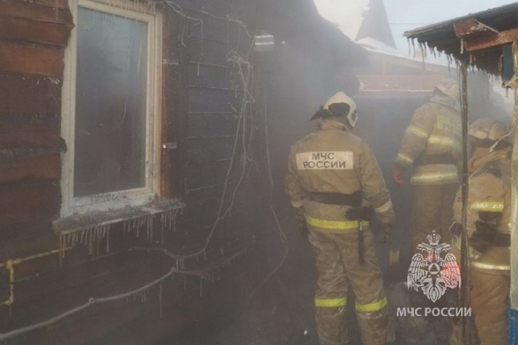 Пожар в Усольском районе. Фото пресс-службы ГУ МЧС России по Иркутской области