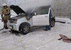Сгоревшая машина. Фото пресс-службы ГУ МЧС России по Иркутской области