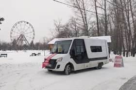 Мобильный пункт. Фото пресс-службы правительства Иркутской области