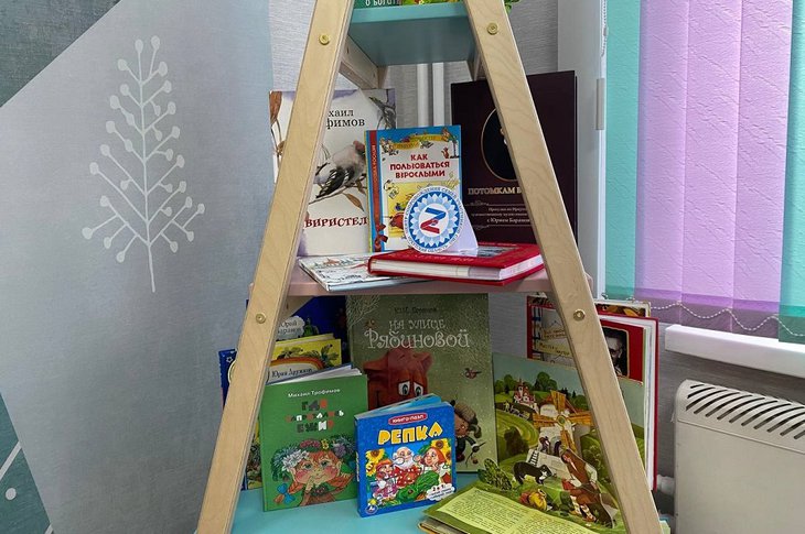 Книги в центре сопровождения семей участников СВО. Фото пресс-службы правительства Иркутской области