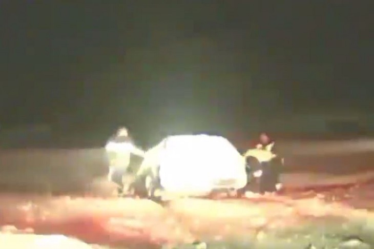 Погоня в Черемхово. Скриншот видео пресс-службы ГУ МВД России по Иркутской области