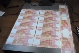 Фальшивые купюры. Скриншот из видео ГУ МВД России по Иркутской области