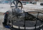 Сгоревшее судно. Фото ГУ МЧС России по Иркутской области