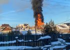 Пожар в Карлуке. Фото очевидцев