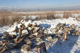 Свалка в заказнике «Птичья гавань». Фото пресс-службы СУ СК России по Иркутской области