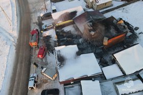 Сгоревший дом в Грановщине. Фото пресс-службы ГУ МЧС России по Иркутской области