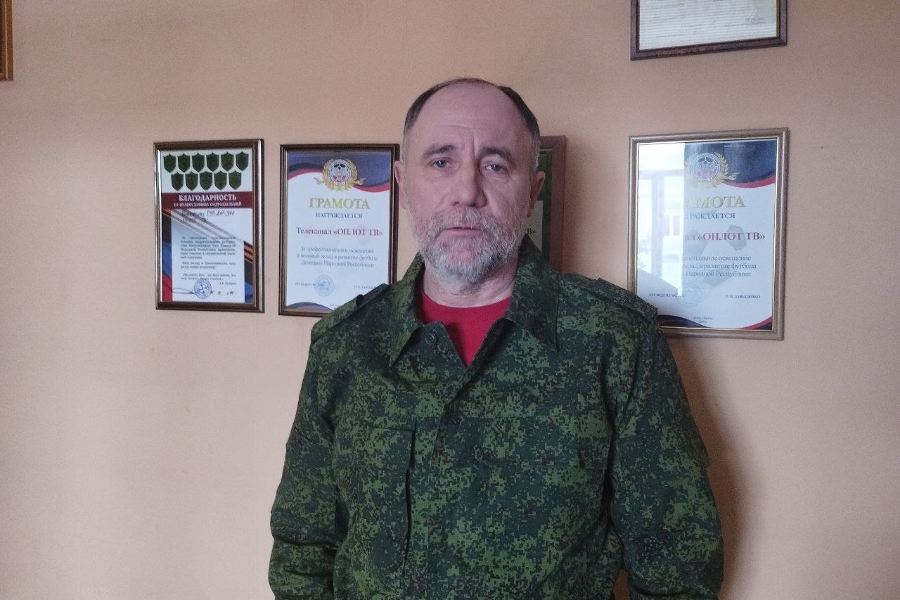 Первый ведущий в кадре в ДНР Рашит Романов