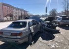 Массовое ДТП на улице Лермонтова 25 февраля. Фото ГУ МВД России по Иркутской области