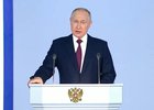 Владимир Путин. Скриншот видеотрансляции послания