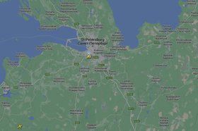 Изображение с сайта flightradar24.com