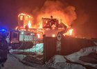 Пожар в храме в поселке Невон. Фото отдела надзорной деятельности по Усть-Илимскому району