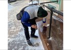 Нарушитель уже ликвидировал свои теги. Фото пресс-службы администрации Иркутска