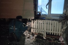 Последствия пожара в Вершине 10 марта. Фото пресс-службы ГУ МЧС России по Иркутской области
