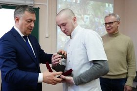 Студент записал для отца ответное видеосообщение. Фото пресс-службы правительства региона
