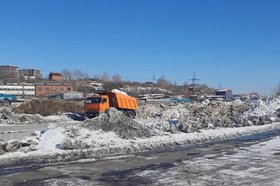 Свалка снега на «Фортуне». Фото ОНФ Иркутской области