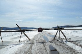 Ледовая переправа. Фото пресс-службы ГУ МЧС России по Иркутской области