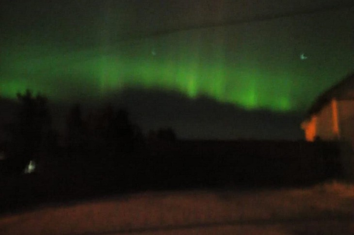 Северное сияние. Фото жителей села Ербогачён