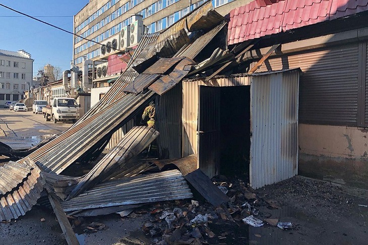 Сгоревшие помещения около гостиницы «Ангара». Фото пресс-службы прокуратуры Иркутской области