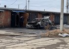 Сгоревший автомобиль. Фото пресс-службы ГУ МВД России по Иркутской области