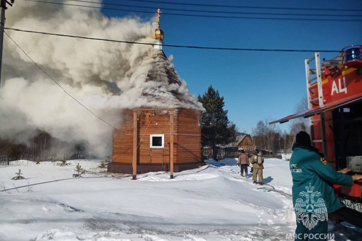 Часовня. Фото пресс-службы ГУ МЧС России по Иркутской области