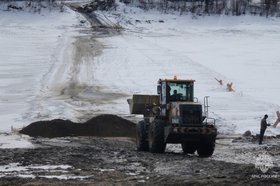 Закрытая ледовая дорога. Фото ГУ МЧС России по Иркутской области