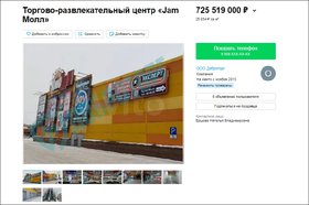 Объявление о продажеТРЦ в Иркутске. Скриншот с сайта avito.ru