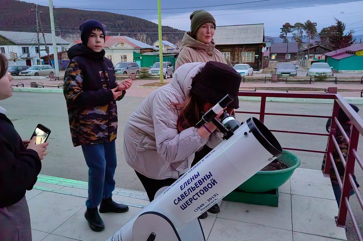 Наблюдения в Киренске. Изображение иркутского планетария