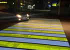 Проекционный пешеходный переход. Скриншот видео из телеграм-канала Вадима Семенова