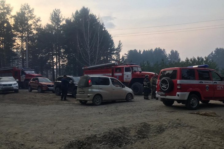 Тушение пожара в Усольском районе. Фото из телеграм-канала губернатора региона Игоря Кобзева