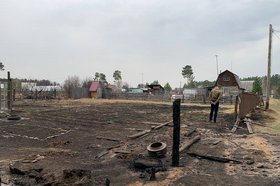 Последствия пожара в Усольском районе. Фото пресс-службы правительства Иркутской области