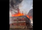 Пожар на Каштаковской. Скриншот видео ГУ МЧС России по Иркутской области