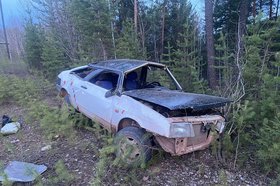 Машина после ДТП. Фото пресс-службы Госавтоинспекции Иркутской области