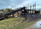 Сгоревшая горка. Фото пресс-службы ГУ МЧС России по Иркутской области