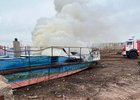 Пожар на катере. Фото пресс-службы ГУ МЧС России по Иркутской области