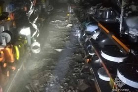 Пожар в торговом центре. Фото пресс-службы ГУ МЧС России по Иркутской области
