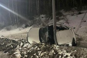 Авария. Фото пресс-службы ГУ МВД России по Иркутской области