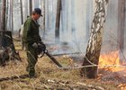 Тушение лесного пожара. Фото пресс-службы правительства Иркутской области