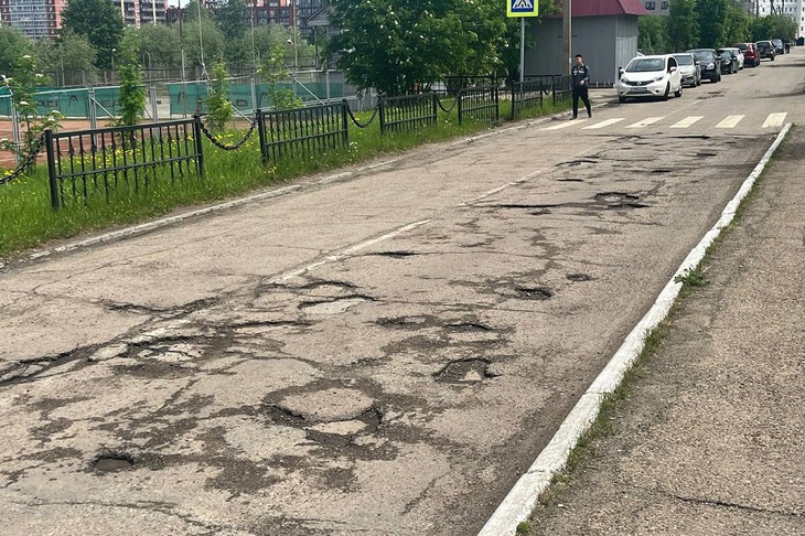 Участок дороги, где проведут ремонт большими картами. Фото пресс-службы думы Иркутска