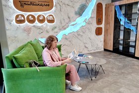 Визитно-информационный центр в Хужире.  Фото пресс-службы ФГБУ «Заповедное Прибайкалье»