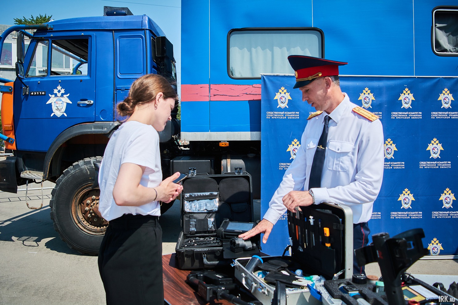 Желающие могли познакомиться с выставкой криминалистического оборудования Следственного комитета России.