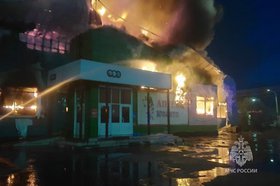 Пожар в Усть-Илимске. Фото ГУ МЧС России по Иркутской области