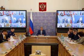 Совещание о подготовке регионов СФО к отопительному сезону. Фото пресс-службы правительства Иркутской области