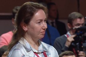 Юлия Полханова на форуме «Сильные идеи для нового времени». Скриншот видеозаписи
